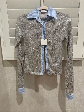 HANDOVER (h-andover) Jack’s Blouse silver sequin size M